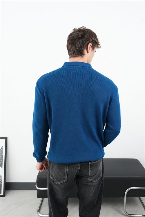 Wholesale Mens Indigo Knit Sweater