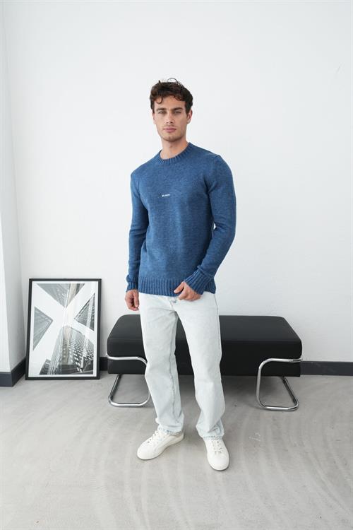 Wholesale Mens Indigo Knit Sweater