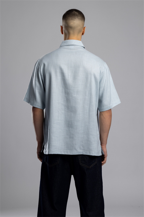 Wholesale Mens Indigo Linen Shirt
