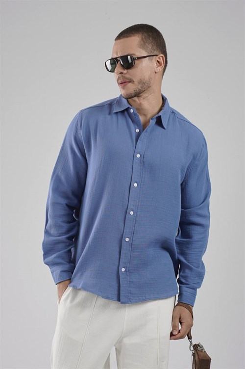 Wholesale Mens Indigo Shirt