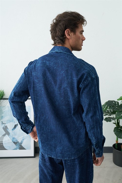 Wholesale Mens Indigo Shirt