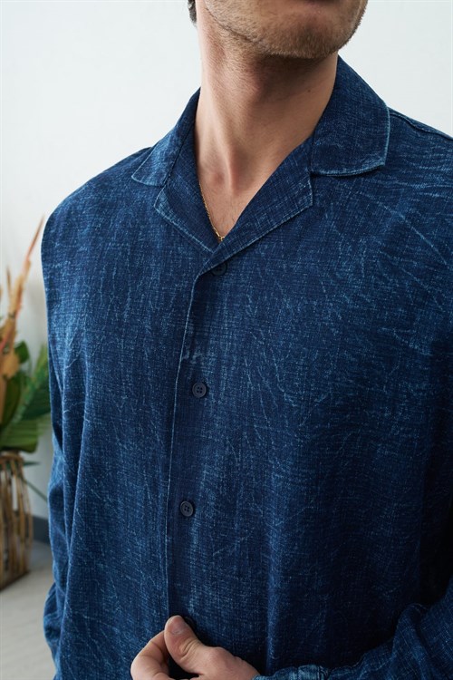 Wholesale Mens Indigo Shirt