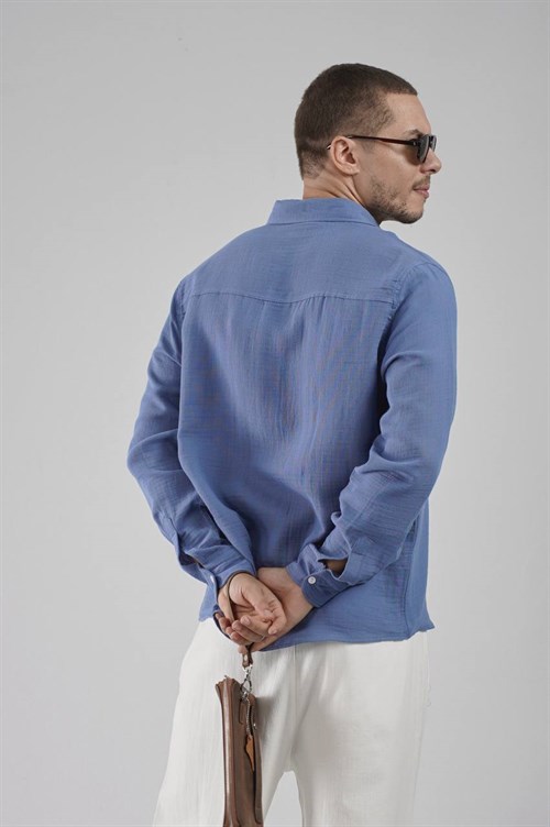 Wholesale Mens Indigo Shirt