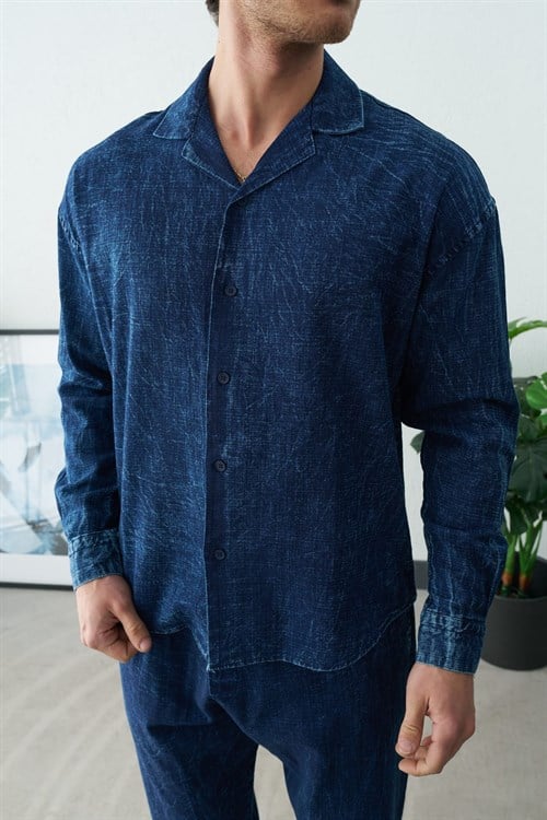 Wholesale Mens Indigo Shirt
