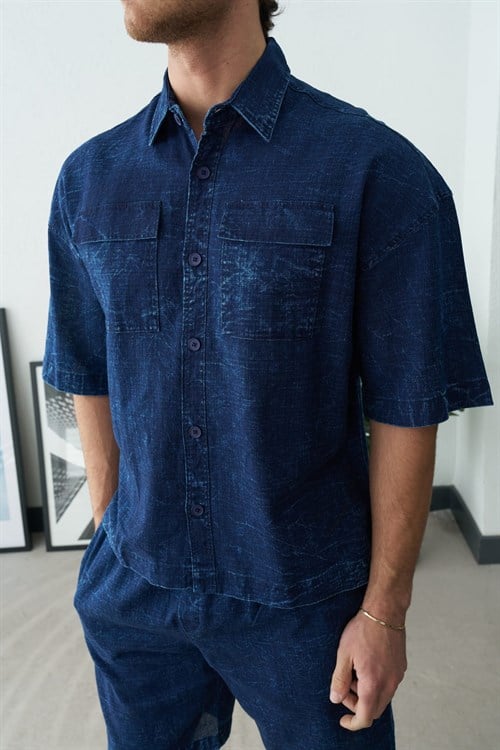 Wholesale Mens Indigo Shirt