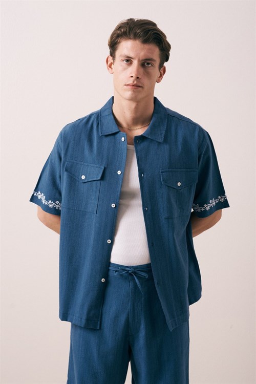 Wholesale Mens Indigo Shirt