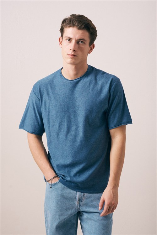 Wholesale Mens Indigo T-Shirt