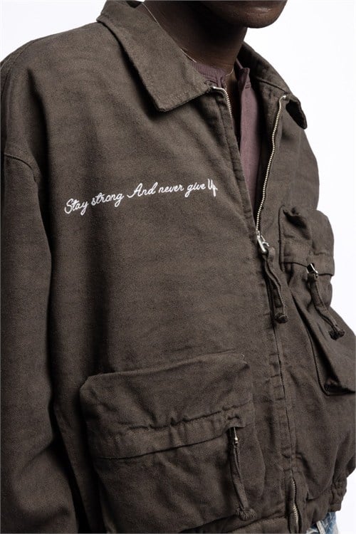 Wholesale Mens Khaki Jean Jackets