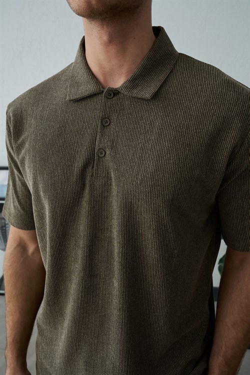 Wholesale Mens Khaki Polo T-Shirt