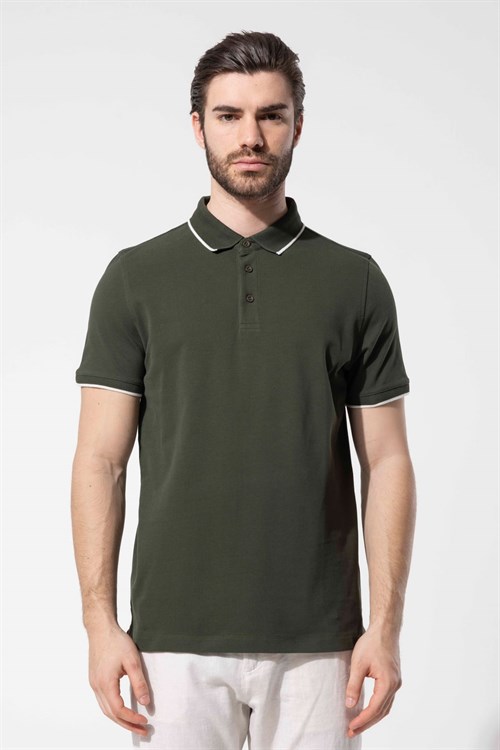 Wholesale Mens Khaki Polo T-Shirt
