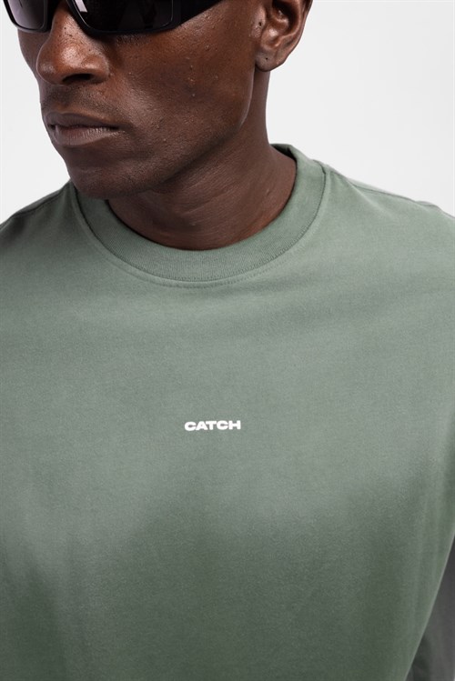 Wholesale Mens Khaki Printed T-shirt