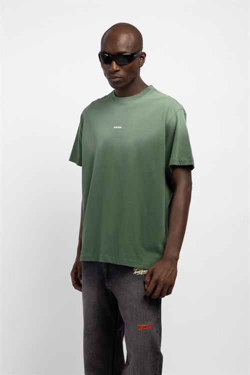 Wholesale Mens Khaki Printed T-shirt