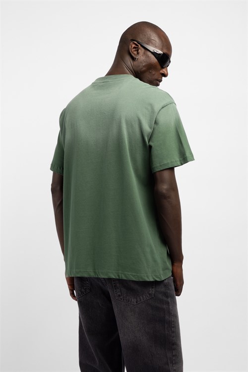 Wholesale Mens Khaki Printed T-shirt