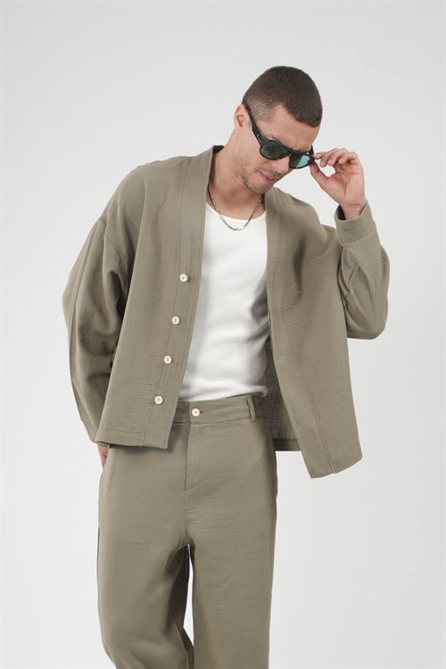 Wholesale Mens Khaki Shirt and Pants Set