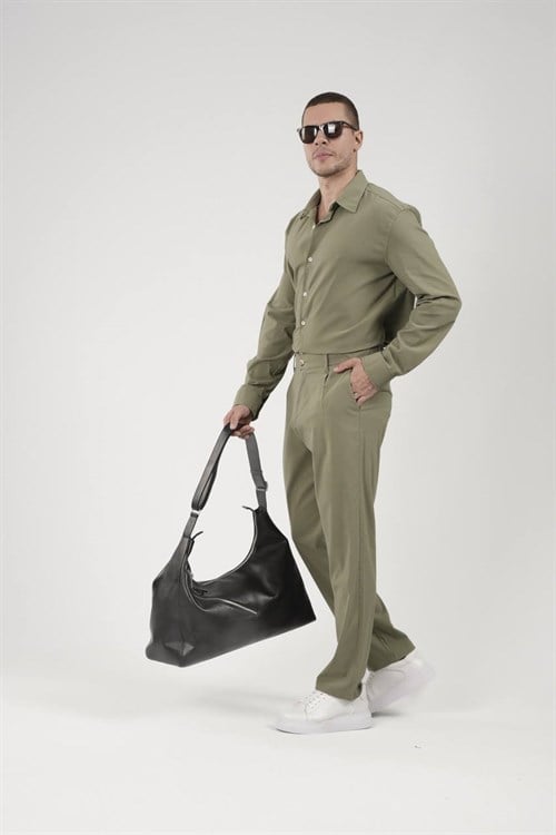 Wholesale Mens Khaki Shirt and Pants Set