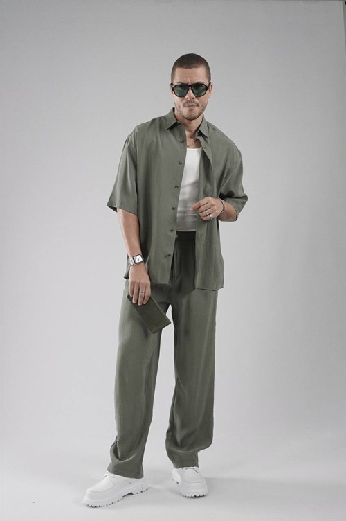 Wholesale Mens Khaki Shirt and Pants Set