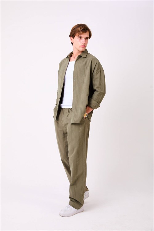 Wholesale Mens Khaki Shirt And Pants Set