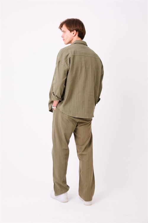 Wholesale Mens Khaki Shirt And Pants Set