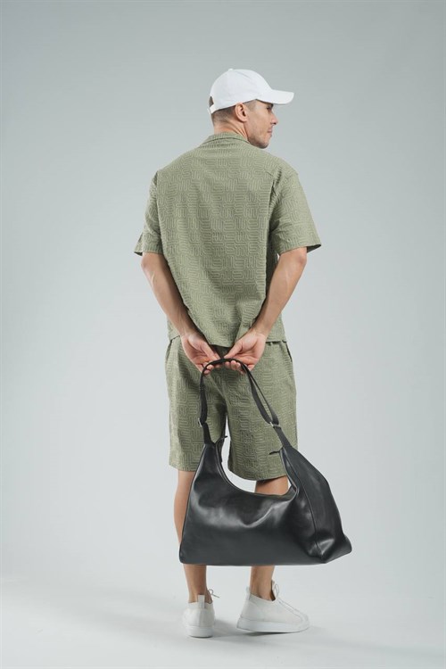 Wholesale Mens Khaki Shirt and Shorts Set