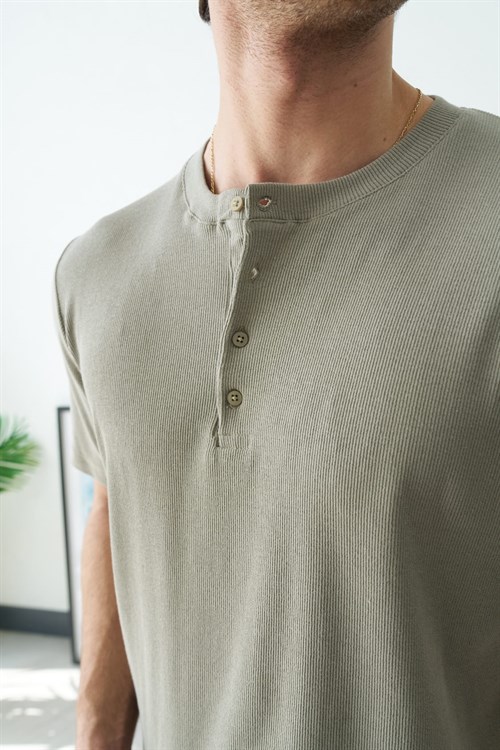 Wholesale Mens Khaki T-Shirt