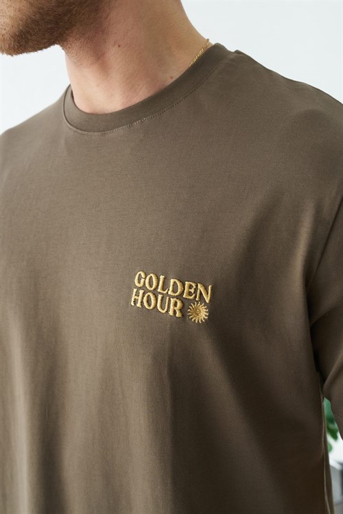 Wholesale Mens Khaki T-Shirt