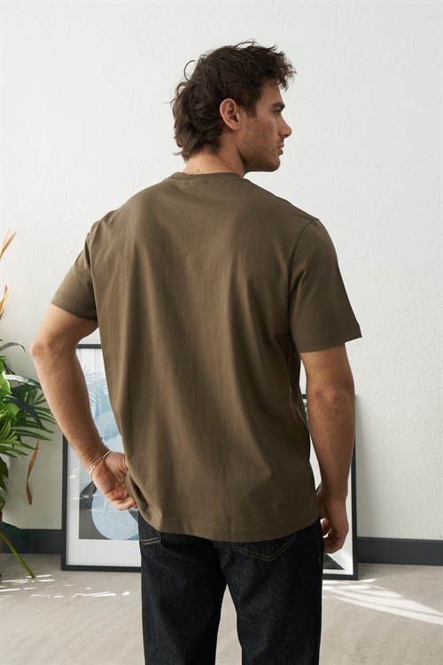 Wholesale Mens Khaki T-Shirt