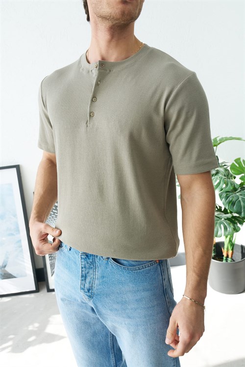 Wholesale Mens Khaki T-Shirt