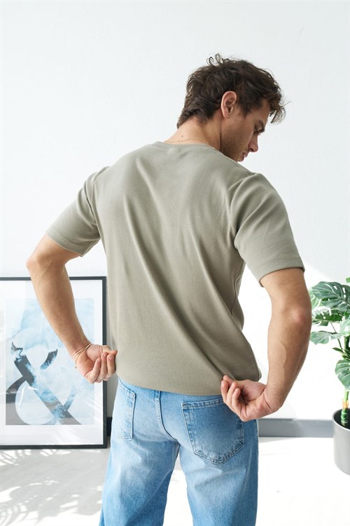 Wholesale Mens Khaki T-Shirt