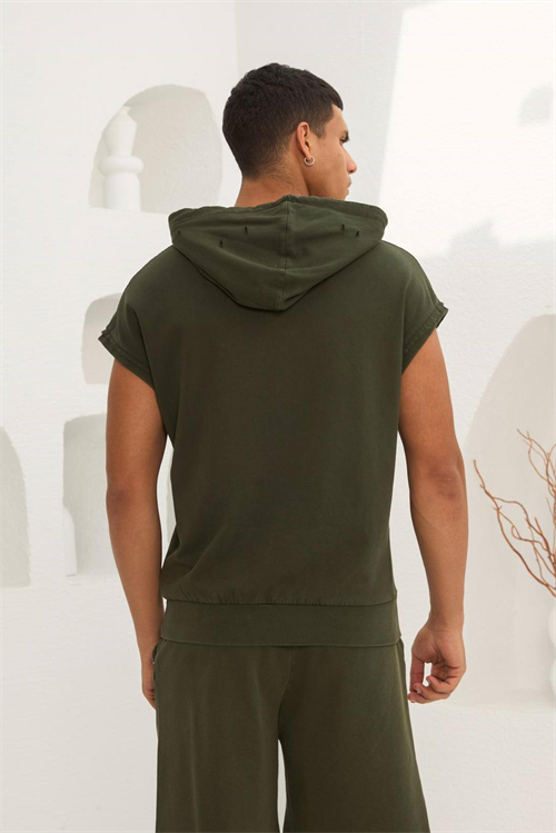 Wholesale Mens Khaki T-Shirt and Shorts Set