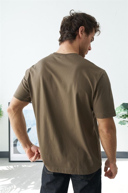 Wholesale Mens Khaki T-Shirt