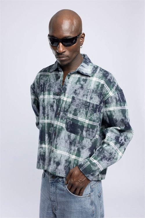 Wholesale Mens Khaki Washed Shirt 