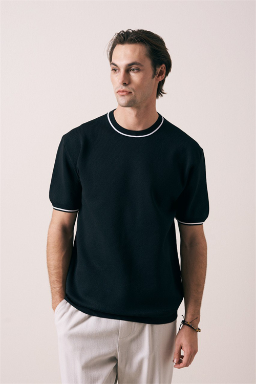 Wholesale Mens  Knit Crew-Neck T-Shirt