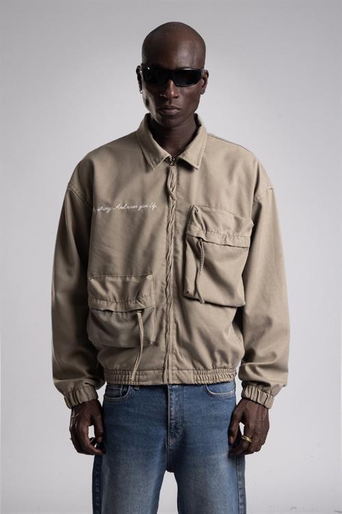 Wholesale Mens Sand Gabardine Jacket