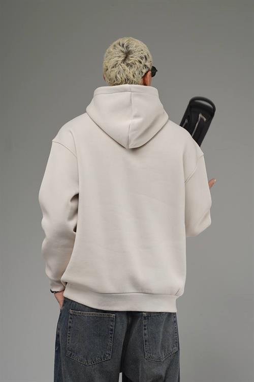 Wholesale Mens Light Beige Oversized Sweatshirt 
