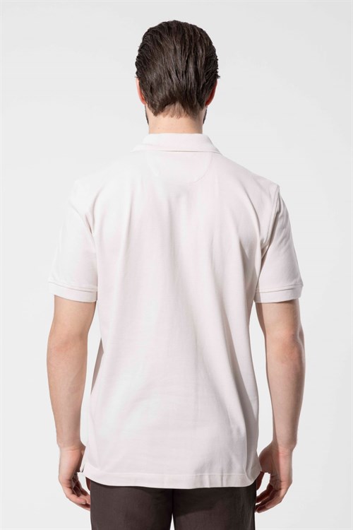 Wholesale Mens Light Beige Polo T-Shirt