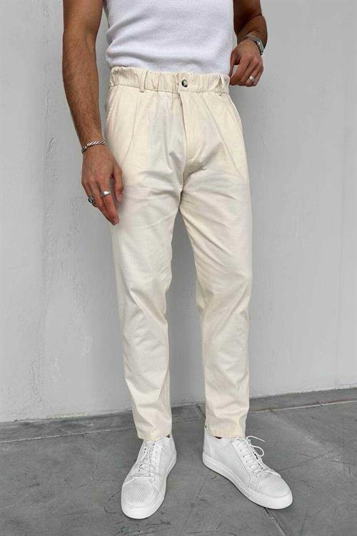 Wholesale Mens Light Beige Regular Fit Pants