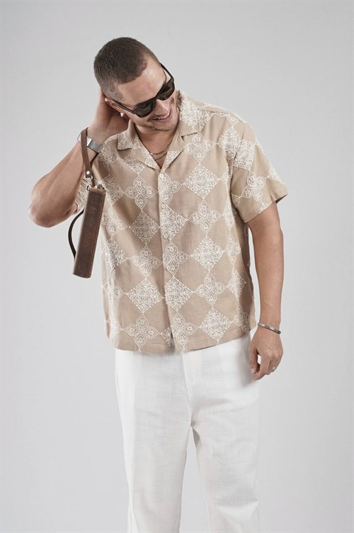 Wholesale Mens Light Beige Shirt