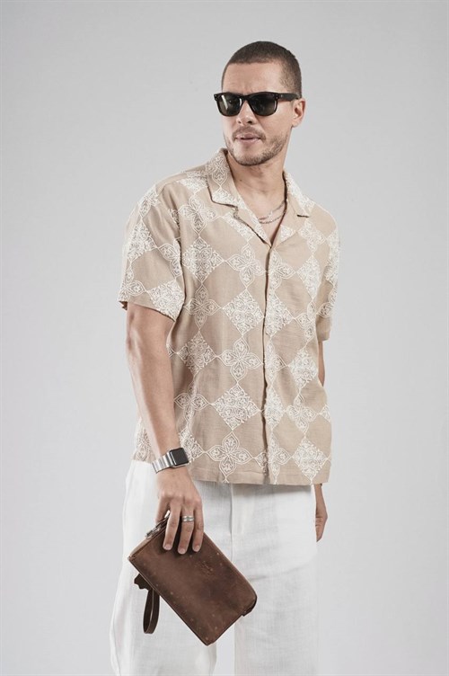 Wholesale Mens Light Beige Shirt