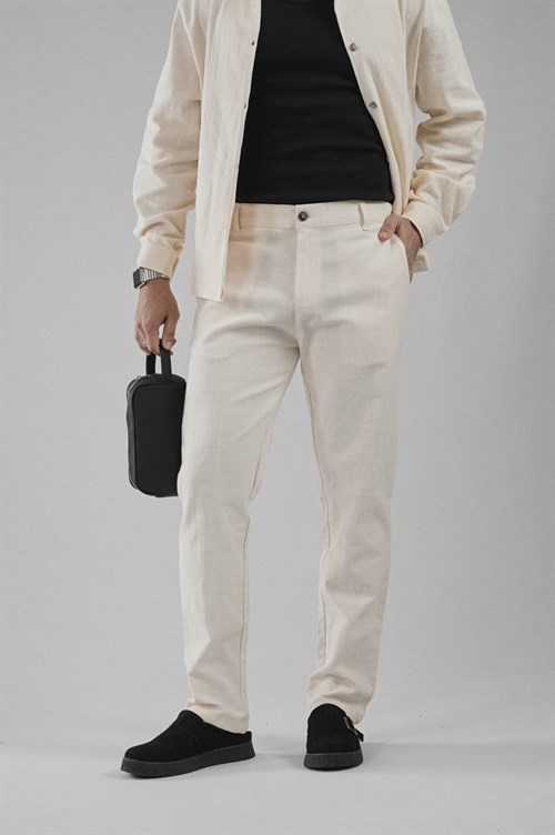 Wholesale Mens Light Beige Shirt and Pants Set