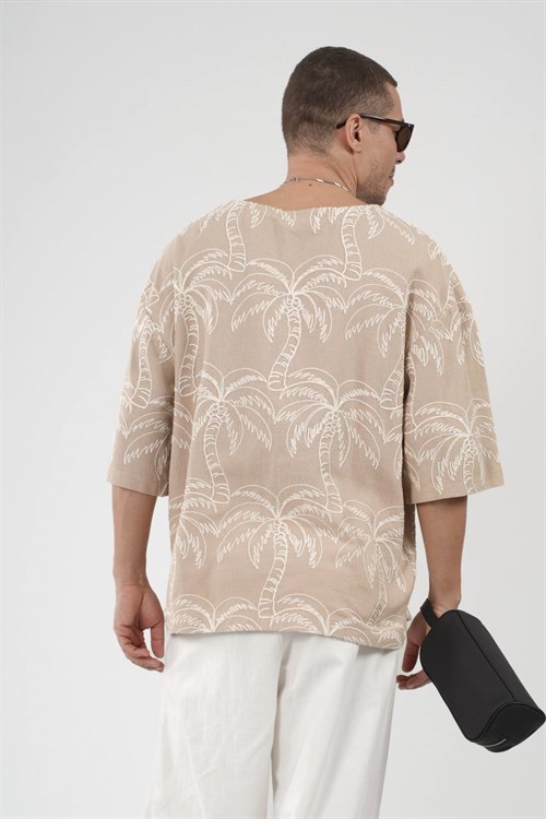 Wholesale Mens Light Beige T-Shirt