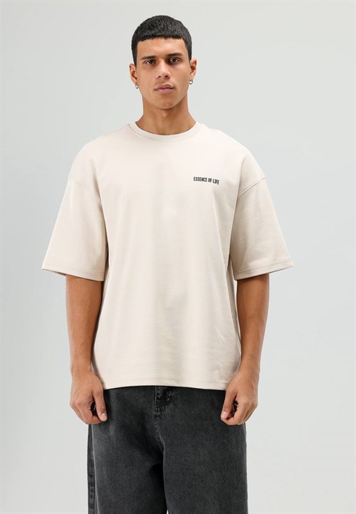 Wholesale Mens Light Beige T-Shirt
