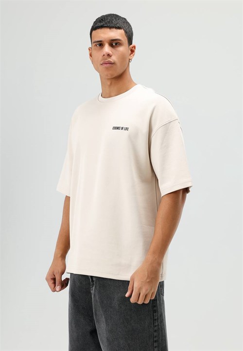 Wholesale Mens Light Beige T-Shirt