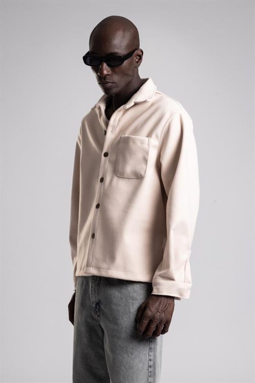 Wholesale Mens Light Beige Wool Blend Coat