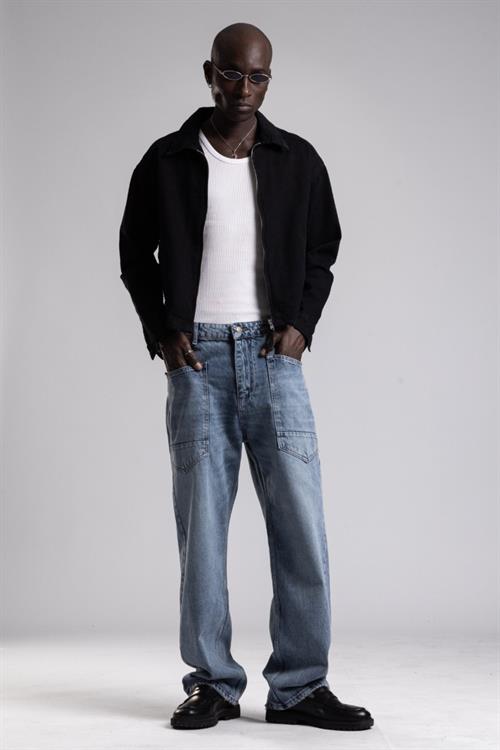 Wholesale Mens Light Black Jean Jacket 