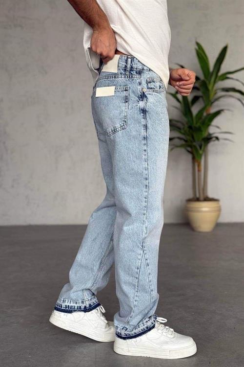 Wholesale Mens Light Blue Baggy Jeans