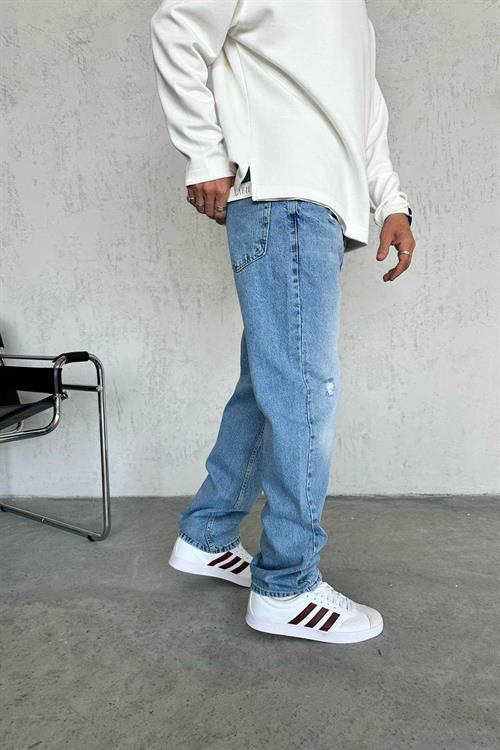 Wholesale Mens Light Blue Baggy Jeans