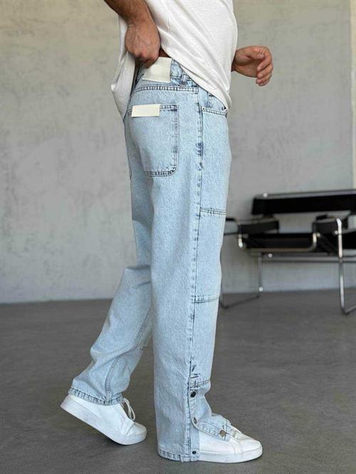 Wholesale Mens Light Blue Baggy Jeans