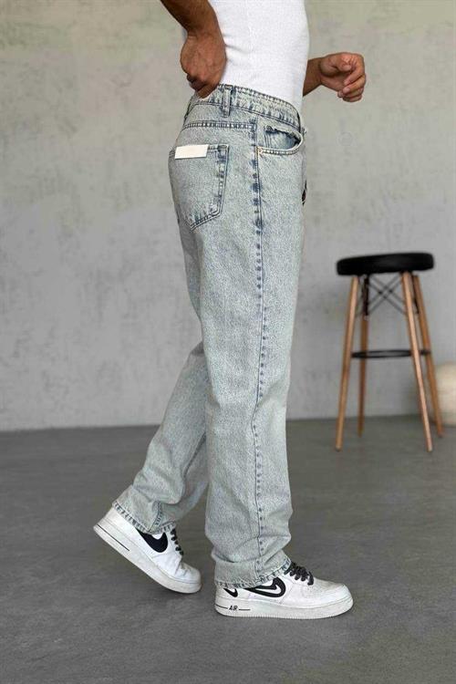 Wholesale Mens Light Blue Baggy Jeans