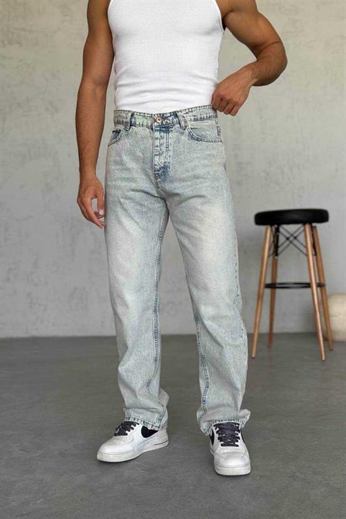 Wholesale Mens Light Blue Baggy Jeans
