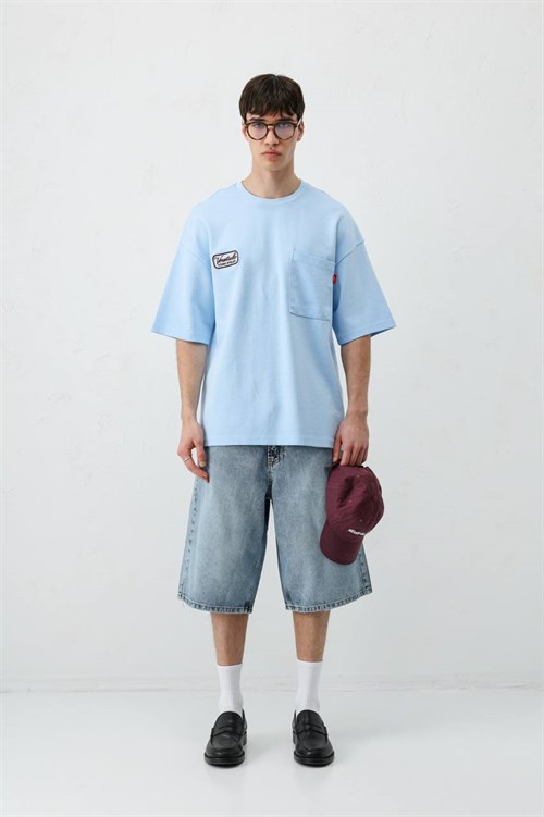 Wholesale Mens Light Blue T-Shirt